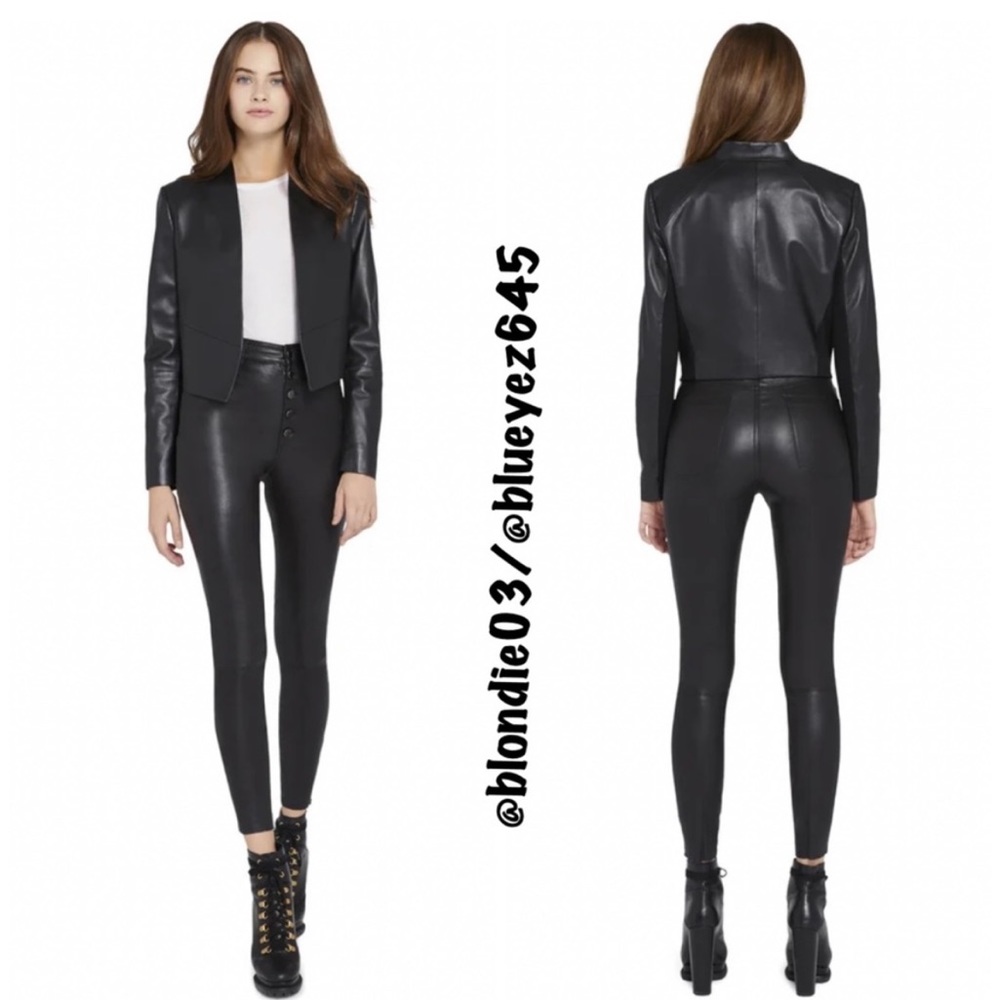 Alice + Olivia “New Harvey” Leather Jacket M - Picture 2 of 8